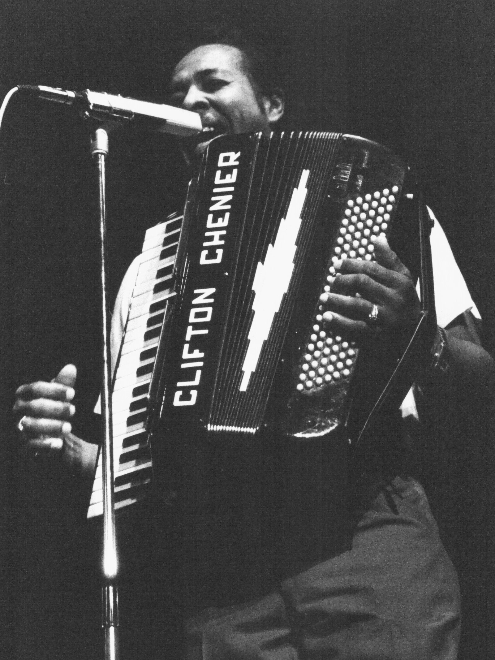 Clifton Chenier performing with his accordion