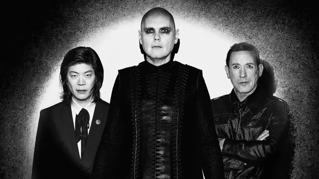 The Smashing Pumpkins press photo featuring Billy Corgan and band members, Rats In A Cage Tour 2026