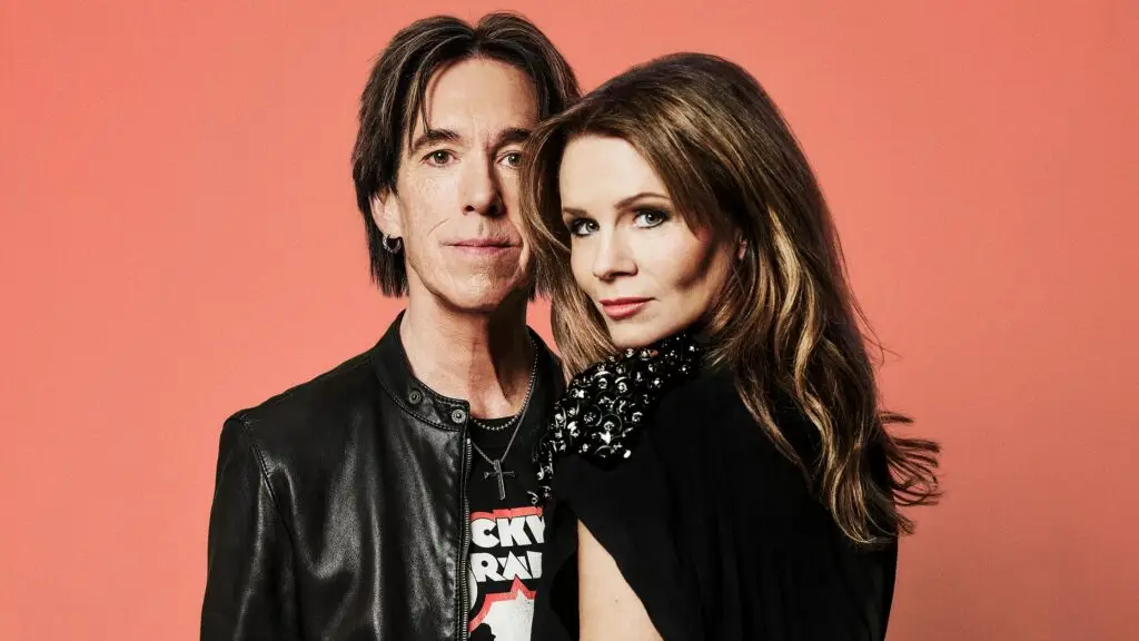 Per Gessle and Lena Philipsson of Roxette, 40th Anniversary Tour 2026 promotional portrait