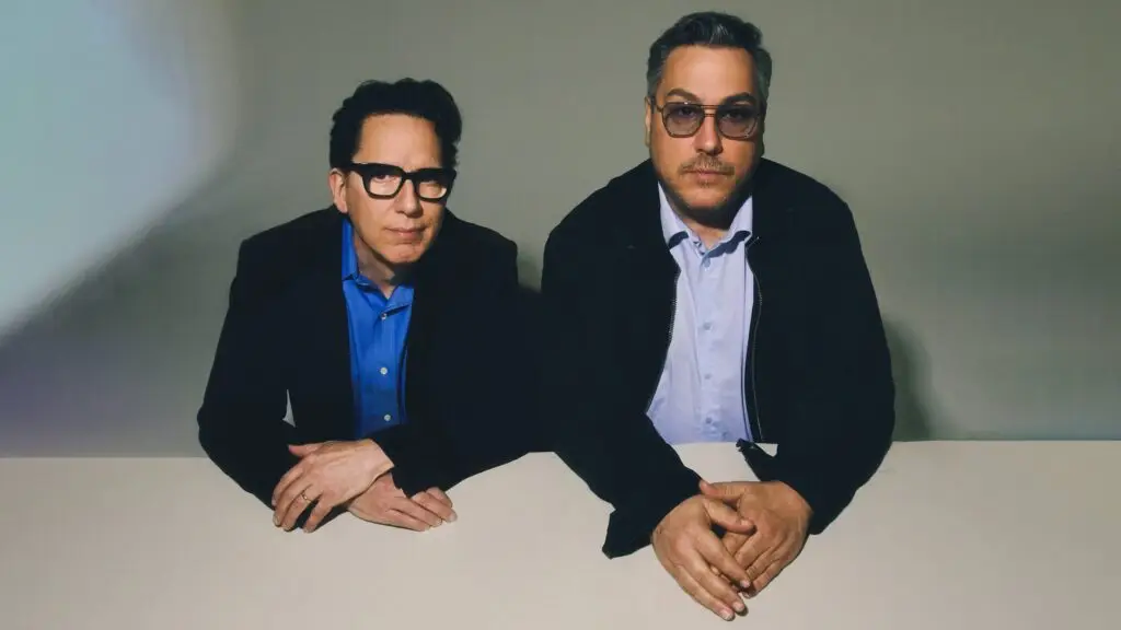 They Might Be Giants — John Flansburgh and John Linnell, studio press photo 2026